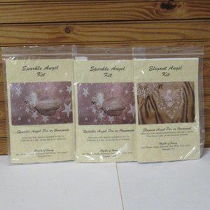 3 Vintage Flights of Fancy Angel Pin Ornament Kits